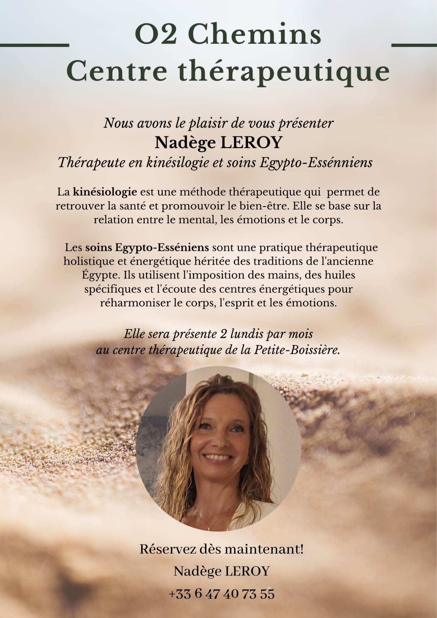 NOUVEAU : Kinésiologie & Soins Egypto-Esséniens avec Nadège Leroy